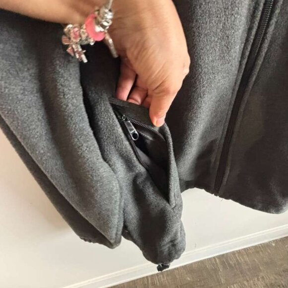 Columbia Mens Full Zip Long Sleeve Fleece Light Jacket Charcoal Grey Size Medium - Picture 8 of 9